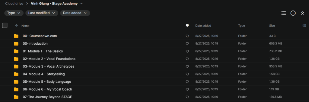 Vinh Giang – Stage Academy