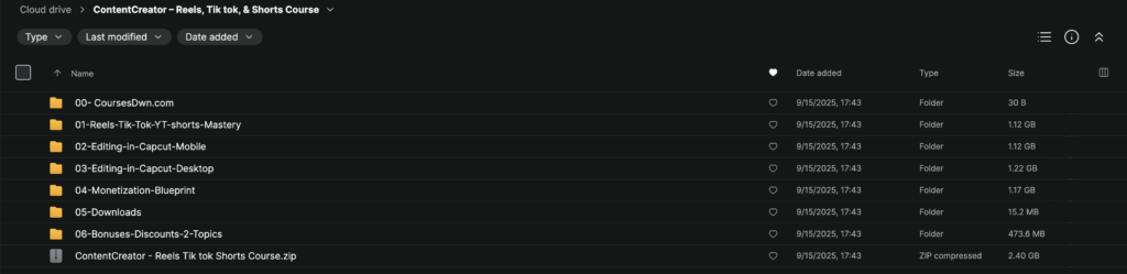 ContentCreator – Reels Tik tok & Shorts Course