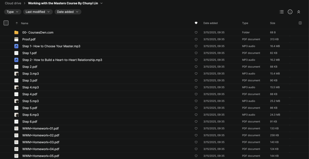 Chunyi Lin – Working with the Masters Course