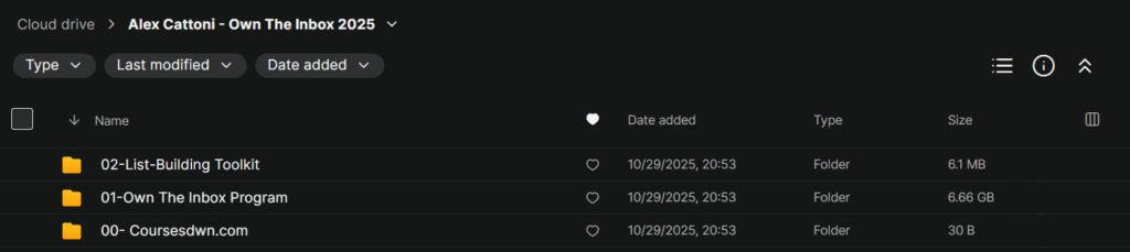 Alex Cattoni – Own The Inbox 2025