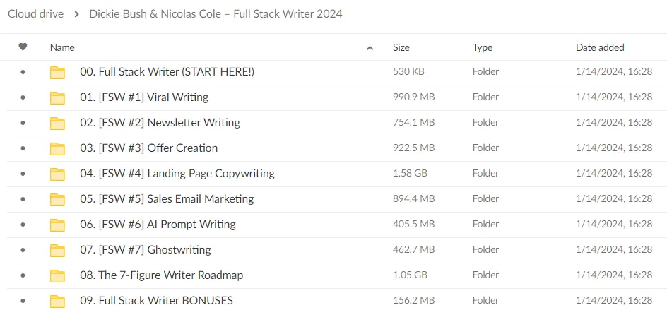 Dickie Bush & Nicolas Cole – Full Stack Writer 2024