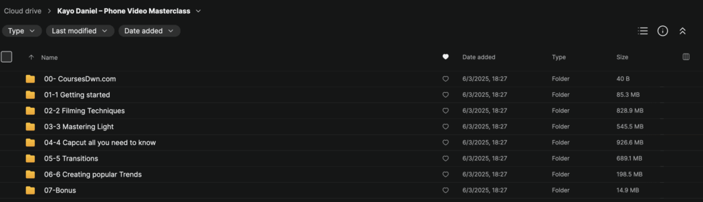 Kayo Daniel – Phone Video Masterclass