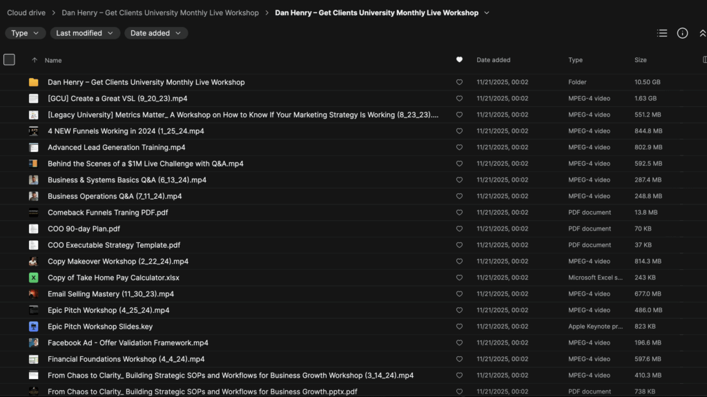 Dan Henry – Get Clients University Monthly Live Workshop