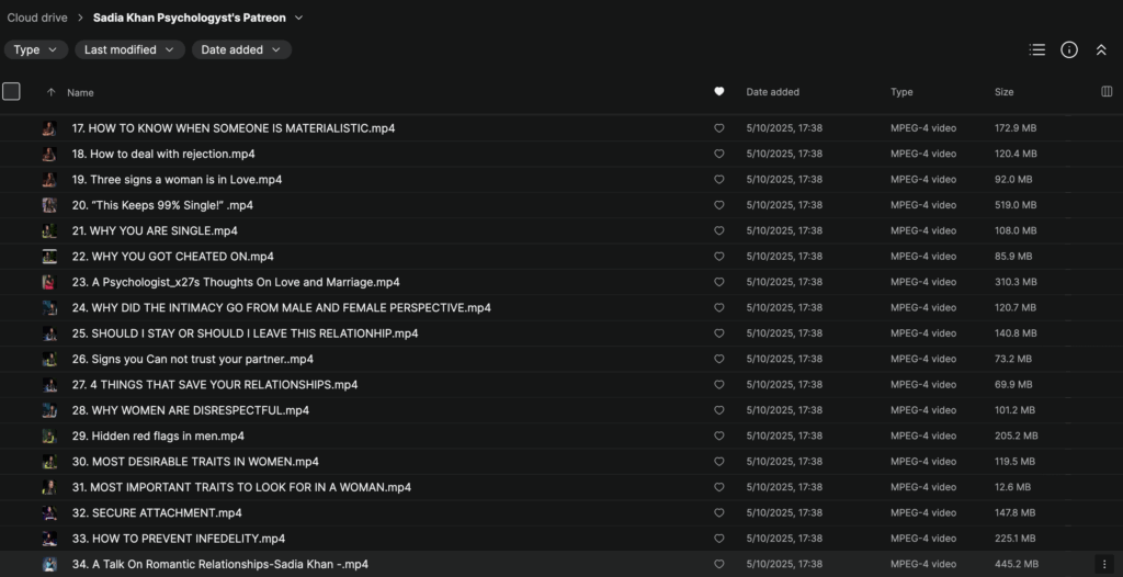 Sadia Khan Psychologyst’s Patreon