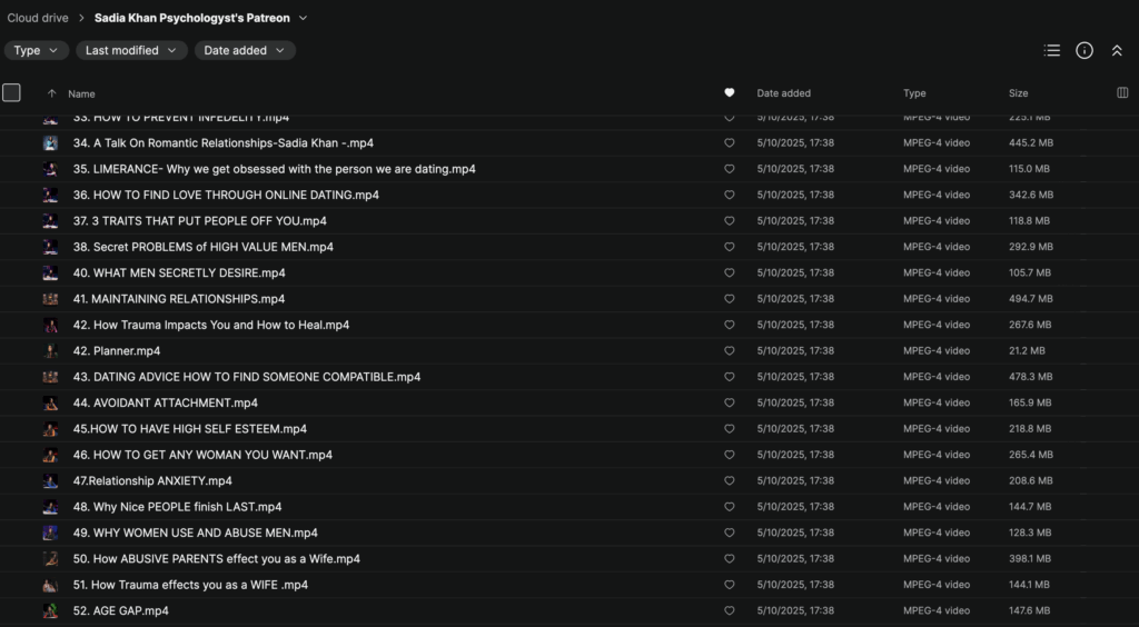 Sadia Khan Psychologyst’s Patreon