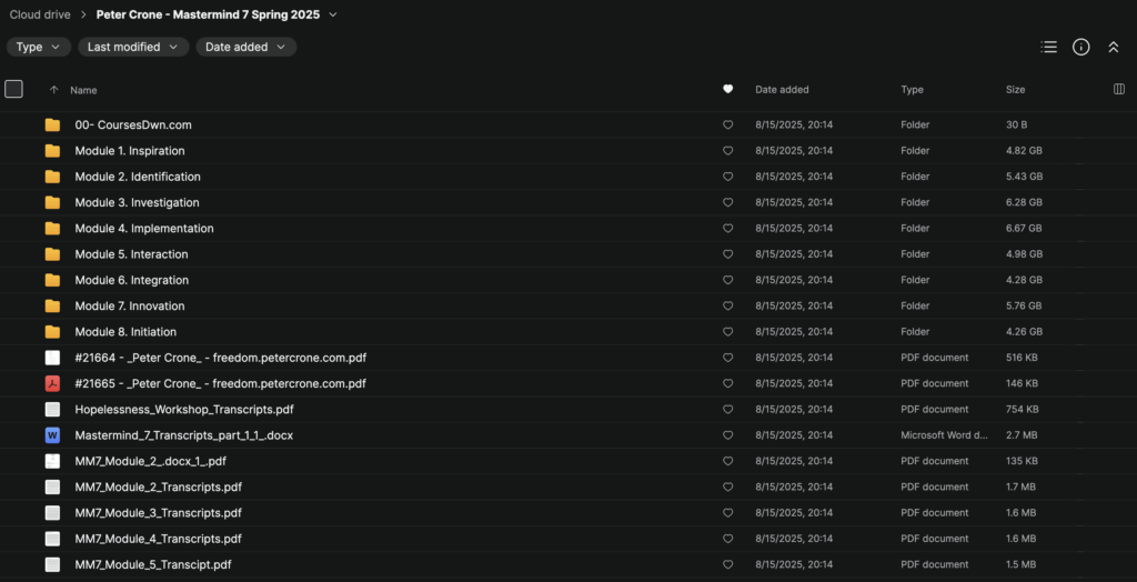 Peter Crone – Mastermind 7 Spring 2025