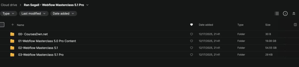 Ran Segall – Webflow Masterclass 5.1 Pro