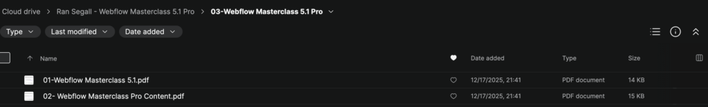 Ran Segall – Webflow Masterclass 5.1 Pro
