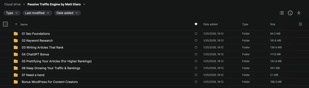 Matt Giaro – Passive Traffic Engine